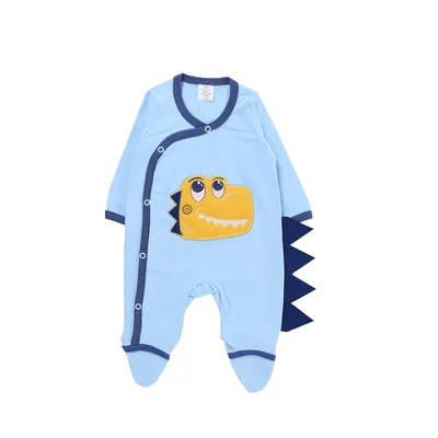 Macacão Longo Bebê Presente De Anjo Aplicação Dino