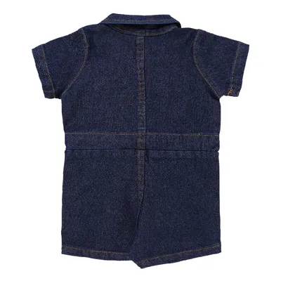 Macacão Jeans Infantil Din Don Com Bolso