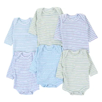 Kit Body Manga Longa Top Chot Canelado Cores Sortidas 6 Peças Kit Body Manga Longa Top Chot Canelado Cores Sortidas 6 Peças