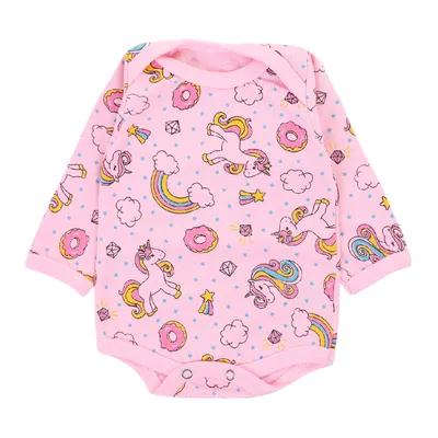 Kit Body Top Chot Manga Longa Malha Estampa Sortida 06 Peças