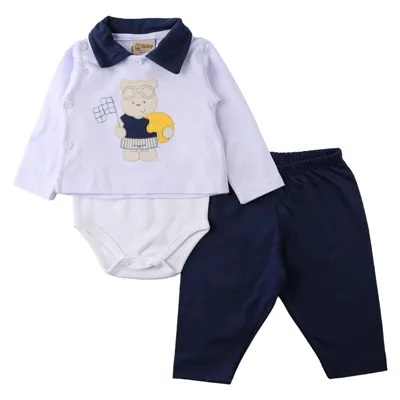 Pagão Baby Doces Momentos Estampa Urso Bandeira - 03 Peças