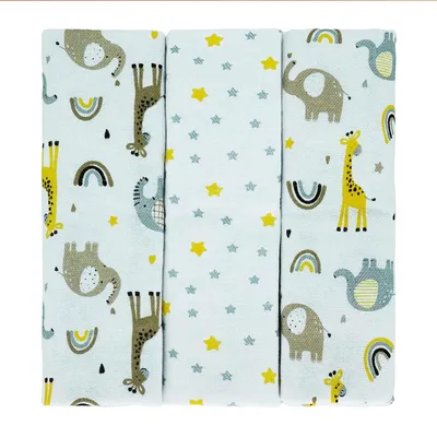 Kit Cueiro Bublim Rolinho Estampado Girafa - 3 Peças Kit Cueiro Bublim Rolinho Estampado Girafa - 3 Peças