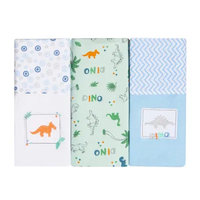 Kit Cueiro Papi Bordados Karinho Dino - 03 Peças