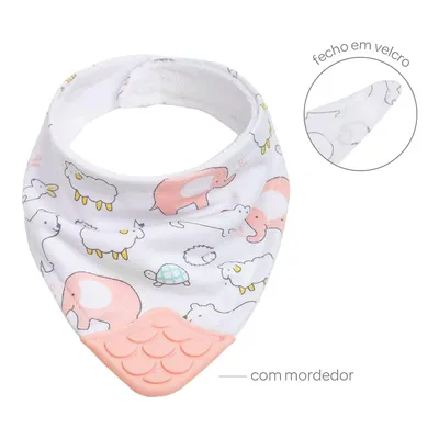 Babador Bandana Buba Com Mordedor Animais