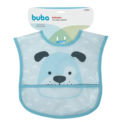 Babador Buba Com Bolso Estampa Cachorro