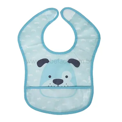 Babador Buba Com Bolso Estampa Cachorro