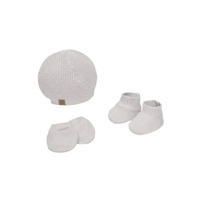 Kit Enxoval Fofinho Tricô Liso - 03 Peças Kit Enxoval Fofinho Tricô Liso - 03 Peças