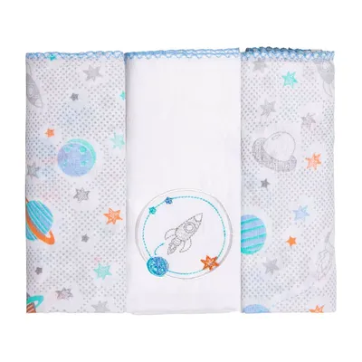 Kit Fralda Papi Bordados Karinho Estampa Bibi - 03 Peças Kit Fralda Papi Bordados Karinho Estampa Bibi - 03 Peças