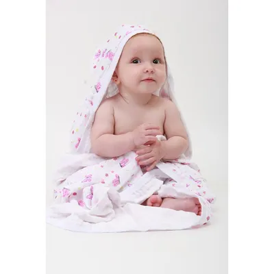 Toalha De Banho Baby Gijo Soft Borboleta Com Capuz