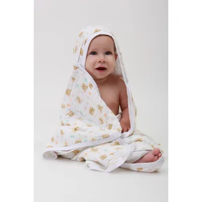 Toalha De Banho Baby Gijo Soft Urso Com Capuz