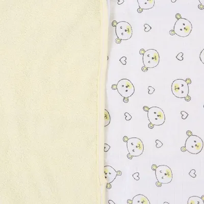 Toalha Com Capuz Bublim Plush Com Puff Urso