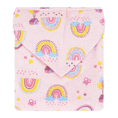 Toalha Com Capuz Bublim Forro De Fralda Estampa Arco-Íris