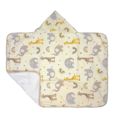 Toalha Com Capuz Bublim Forro De Fralda Estampa Girafa