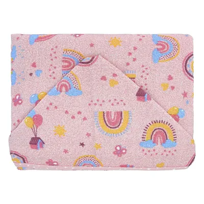 Toalha Com Capuz Bublim Com Forro Estampa Arco-Íris Toalha Com Capuz Bublim Com Forro Estampa Arco-Íris