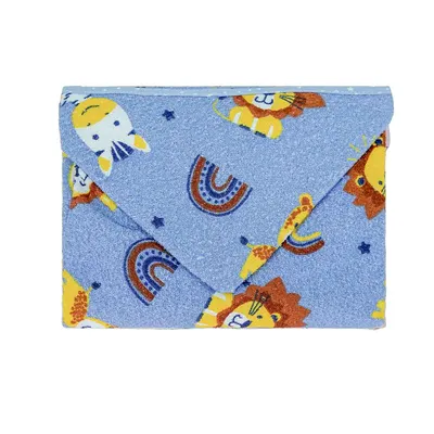 Toalha Com Capuz Bublim Com Forro Estampa Leão Toalha Com Capuz Bublim Com Forro Estampa Leão