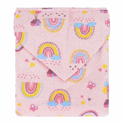 Toalha Com Capuz Bublim Sem Forro Estampa Arco-Íris