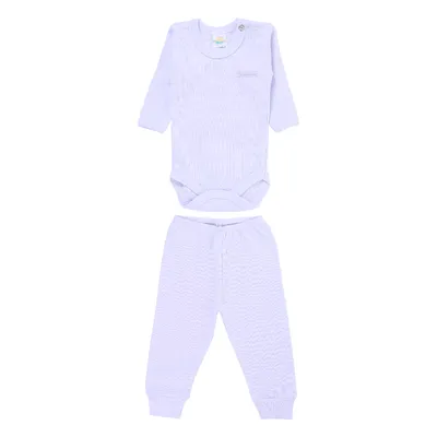 Conjunto Puro Carinho Canelado Body Manga Longa + Mijão Básico