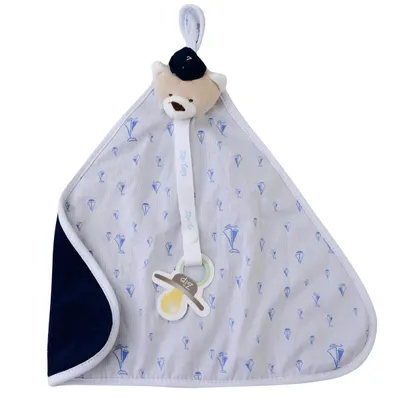 Naninha Blanket Atoalhada Zip Marinheiro Prendedor De Chupeta Naninha Blanket Atoalhada Zip Marinheiro Prendedor De Chupeta