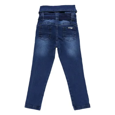 Calça Jeans Color Mini Detalhe Cós Virado