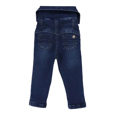 Calça Jeans Din Don Com Lycra Detalhe No Cós E Cinto Menina