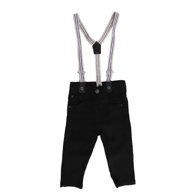 Calça Sarja Bebê Din Don Básico Com Suspensório Calça Sarja Bebê Din Don Básico Com Suspensório