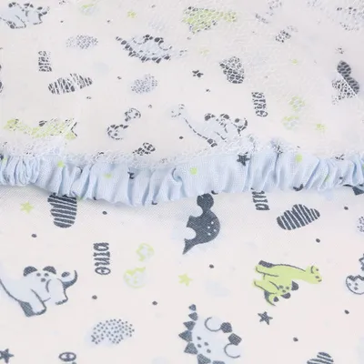 Berço Portátil Baby Gijo Estampa Dino Com Mosquiteiro