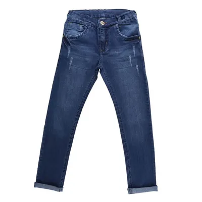 Calça Jeans Juvenil Okyside Used Com Bigodes E Barra Virada Calça Jeans Juvenil Okyside Used Com Bigodes E Barra Virada