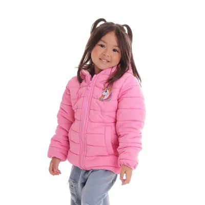Jaqueta Infantil Blue Bay Bordado Unicórnio Com Capuz Jaqueta Infantil Blue Bay Bordado Unicórnio Com Capuz