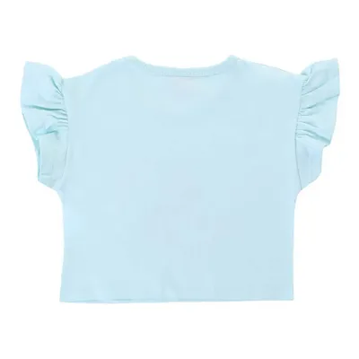Blusa Infantil Color Mini Estampa Patins Com Babados