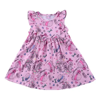 Vestido Bebê Din Don Cotton Estampa Bicicleta Vestido Bebê Din Don Cotton Estampa Bicicleta