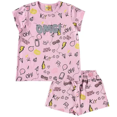 Pijama Curto Infantil Rollu Estampado