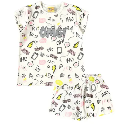 Pijama Curto Infantil Rollu Estampado