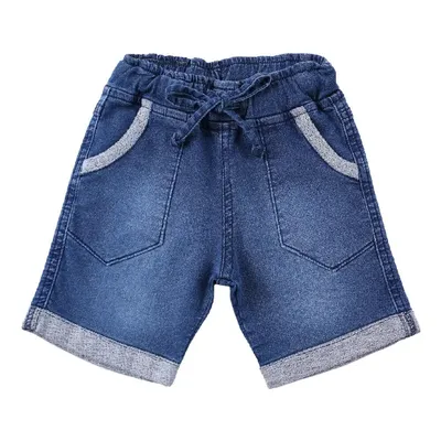 Bermuda Jeans Infantil Din Don Detalhe Barra Virada Bermuda Jeans Infantil Din Don Detalhe Barra Virada