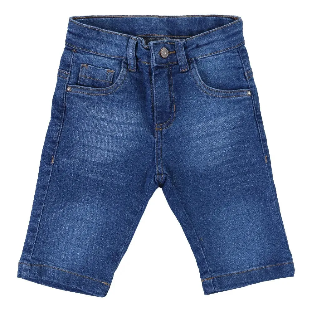 Bermuda Jeans Infantil Clube Do Doce Used Com Bigode