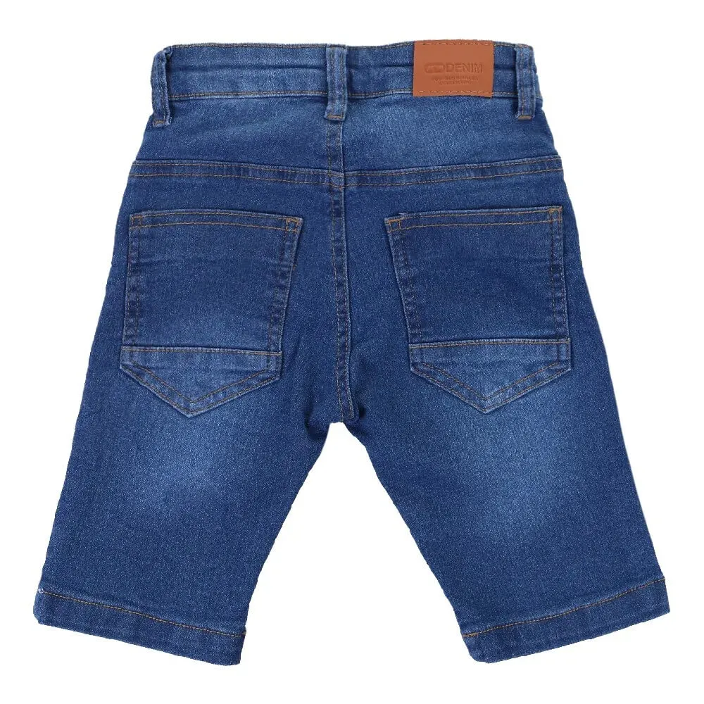 Bermuda Jeans Infantil Clube Do Doce Used Com Bigode