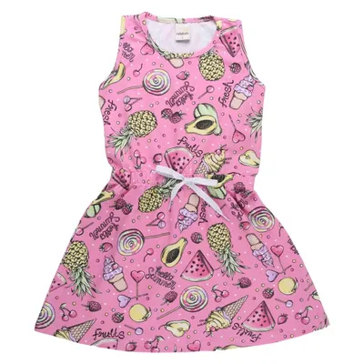 Vestido Infantil Ralakids Estampa Summer Fruits