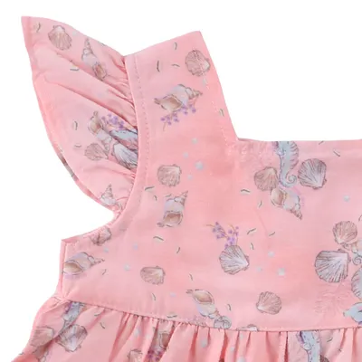 Vestido Bebê Din Don Estampa Cavalo Marinho