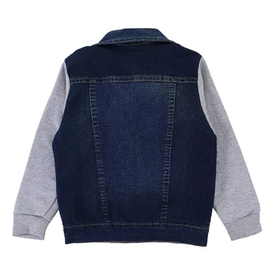 Jaqueta Jeans Infantil Gijo Com Mangas De Moletom