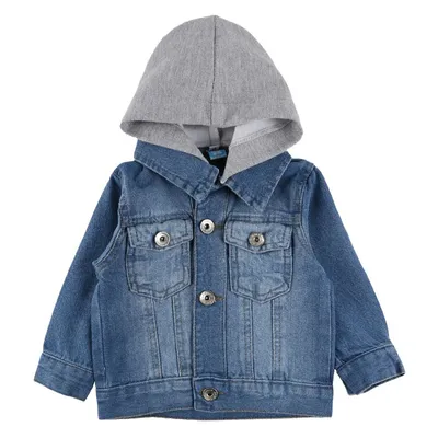 Jaqueta Jeans Moletom Din Don Com Capuz