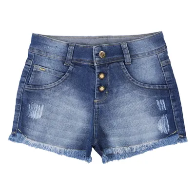 Shorts Jeans Juvenil Mackvanny Com Barra Desfiada Shorts Jeans Juvenil Mackvanny Com Barra Desfiada