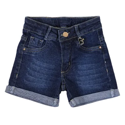 Shorts Jeans Infantil Oznes Com Barra Virada Shorts Jeans Infantil Oznes Com Barra Virada