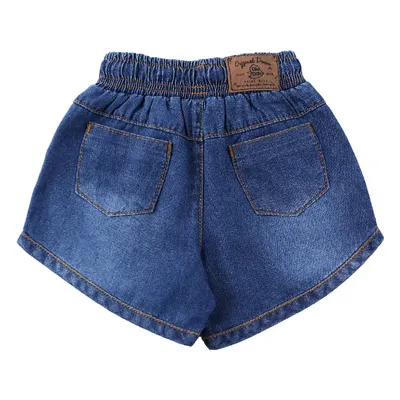 Short Jeans Infantil Din Don Com Laço Short Jeans Infantil Din Don Com Laço