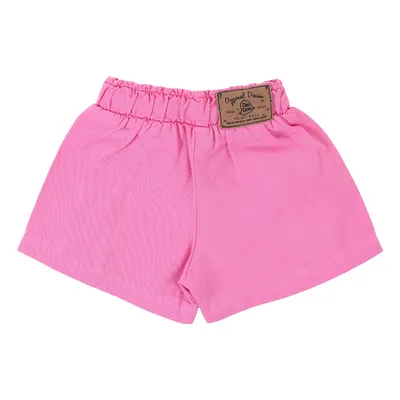 Shorts Sarja Lycra Bebê Din Don Com Detalhe Babado