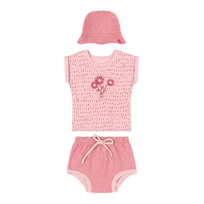 Conjunto Bebê Kely Kety Estampado Com Chápeu
