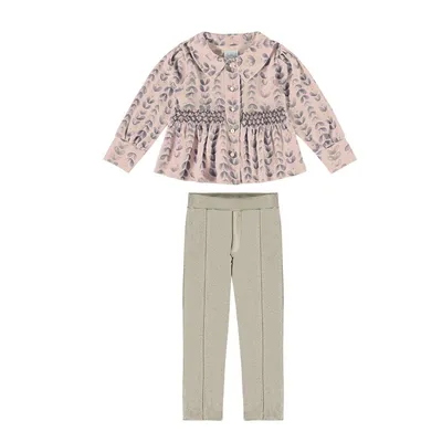 Conjunto Infantil Kiki Com Detalhe Bordado Conjunto Infantil Kiki Com Detalhe Bordado