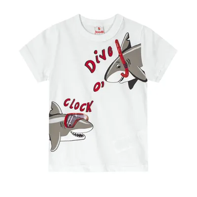 Camiseta Infantil Brandili Estampa Tubarão Camiseta Infantil Brandili Estampa Tubarão