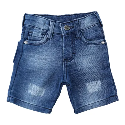 Bermuda Jeans Infantil Gijo Kids Lavagem Used Com Bigode Bermuda Jeans Infantil Gijo Kids Lavagem Used Com Bigode
