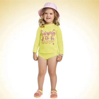 Conjunto Linha Praia Infantil Fakini Beach Wear Estampado Conjunto Linha Praia Infantil Fakini Beach Wear Estampado