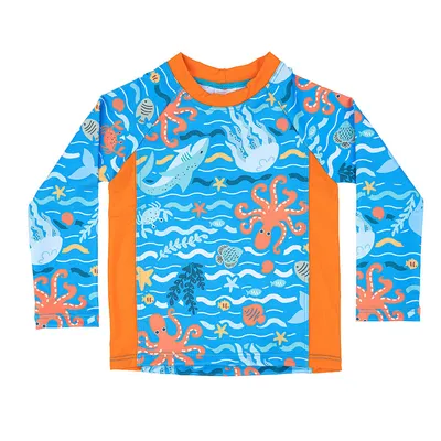 Camiseta Linha Praia Infantil Everly Estampa Oceano