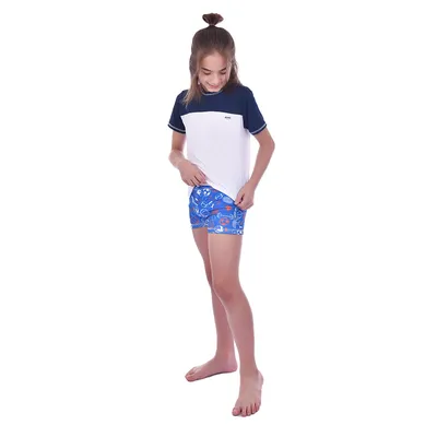 Camiseta Linha Praia Infantil Everly Com Recorte Camiseta Linha Praia Infantil Everly Com Recorte